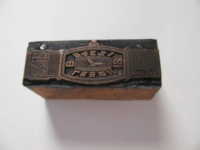 Placa de impressão antiga bloco Bulova relógio de pulso anúncio anúncio periódico - Imagem 1 de 4