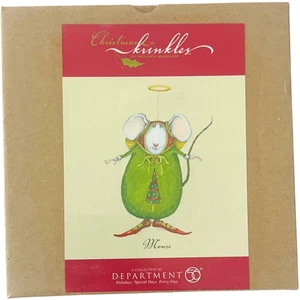 Dept 56 Christmas Krinkles Mouse Ornament 56.37975 - NEW & Sealed - Picture 1 of 4