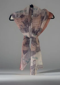 Scarf Wrap Accessory Women Professional Sexy Paris Pink Cream Teal Black Green - Picture 1 of 4