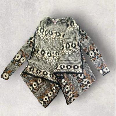 Suéter azteca Xhilaration frente abierto cascada cárdigan tribal talla XL/XXL Foto 1 de 4