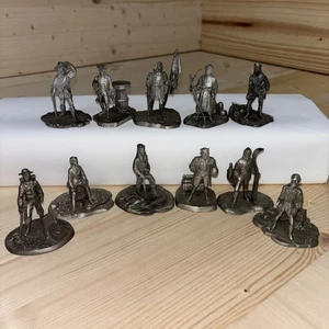 ROYAL GEOGRAPHICAL SOCIETY 1830 FINE PEWTER FIGURINES Vintage SET OF 11 FIGURES - Picture 1 of 24