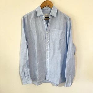 Gazman Men’s Button Down Shirt Lightweight Long Sleeve 100% Linen Size S - Bild 1 von 10