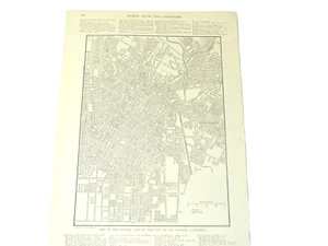 Antique 1921 Central Los Angeles California City Street Map from Atlas - Picture 1 of 5