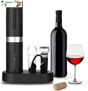Set apribottiglie elettrico con supporto, set regalo per vino con apribottiglie - Foto 1 di 7