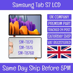 More details for samsung galaxy tab s7 11” sm-t870, sm-t875 black lcd display screen digitizer uk