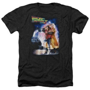 BACK TO THE FUTURE POSTER Licensed Adult Men's Heather Tee Shirt SM-3XL - Picture 1 of 2