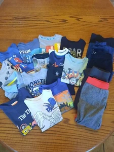 Lot Of 21 Pieces Toddler Boys Size 2T to 5T Variety Clothes Mixed Tops & Bottoms - Picture 1 of 12
