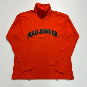 Polo Jeans Co. Ralph Lauren Men's Turtle Neck Sweater 100% Cotton Orange - M - Picture 1 of 7
