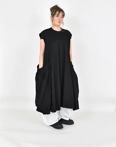 CRAZY H4 Vestido Globo Algodón Negro Talla M/L - Imagen 1 de 10