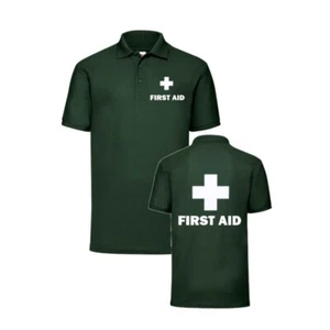 ERSTE HILFE POLOSHIRT MEDIZINISCHE ARBEITSKLEIDUNG ERSTE HILFE GESUNDHEIT KRANKENHAUS TOP UNISEX - Bild 1 von 4