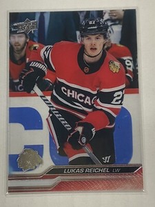 Lukas Reichel 2023-24 Upper Deck Clear Cut Parallel Card #36