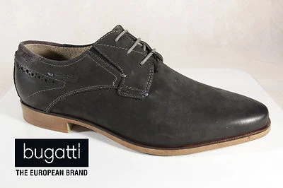 Zapato con cordones Bugatti para hombre, medio zapato deportivo negro, ¡NUEVO! Foto 1 de 4