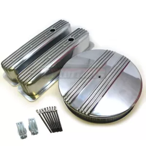 Bloque pequeño Chevy perno central con aletas motor aluminio kit de vestir 87+ alto SBC - Imagen 1 de 4