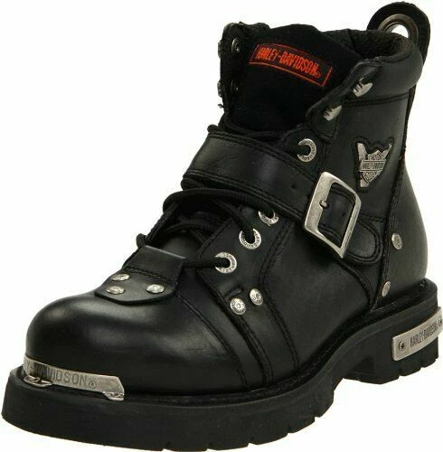 Harley-Davidson Brake Buckle Men's Leather Boots - Black, US 10.5