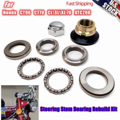 Kit de reconstrucción de cojinete de vástago de dirección para Honda Z50 SS50 S65 CL70 CT70 SL70 XL70 EE. UU. Foto 1 de 4