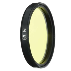 PANHCROMAR M49 49mm YELLOW SCREW IN LENS FILTER PROTECTOR w/ CASE #17 - Picture 1 of 3