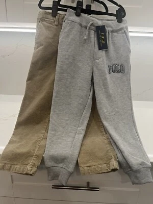 Dos pantalones Ralph Lauren POLO para niños talla 5 nuevos pantalones deportivos, pantalones de pana usados en excelente estado Foto 1 de 4