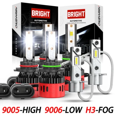 Combo faros LED altos/bajos + luz antiniebla 6000 k 6 piezas para Toyota Supra 1994-1998 Foto 1 de 4