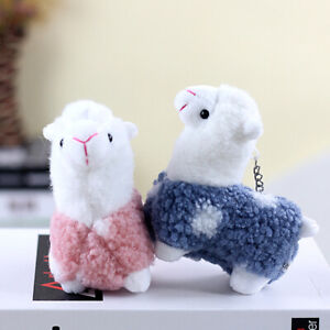 1 pièce jolie petite peluche mouton poupée jouet alpaga porte-clés pendentif cadeau d'anniversaire aléatoire