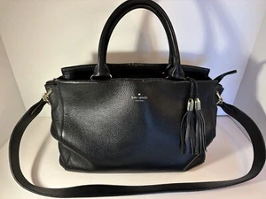 Kate Spade New York Womens Black Detachable Strap Satchel/Top Handle Bag - Picture 1 of 23