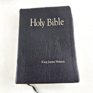 Holy Bible King James Version Original African Heritage Study Bible 1993 Leather - Foto 1 di 10