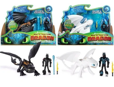 How to Train Your Dragon 3 ~ HICCUP and TOOTHLESS Action Figure Set