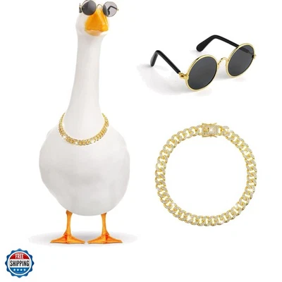 Gola de corrente e óculos de sol varanda roupas de ganso para ganso plástico 23"/17"" L... - Imagem 1 de 4