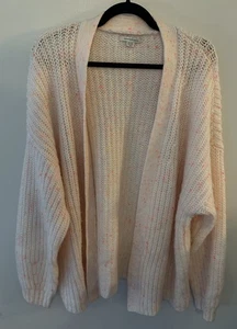 American Eagle Cardigan Sweater Size XL Ivory Neon Marl Oversized Boho Cozy Soft - Picture 1 of 6