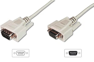 DIGITUS Serielles Anschluss-Kabel - D-Sub 9 zu D-Sub 9 - Stecker zu Buchse - 2.0 - Bild 1 von 1