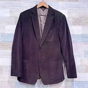 Banana Republic Slim Corduroy Sport Coat Brown 1883 Pontoglio Cotton Mens 40R - Picture 1 of 9