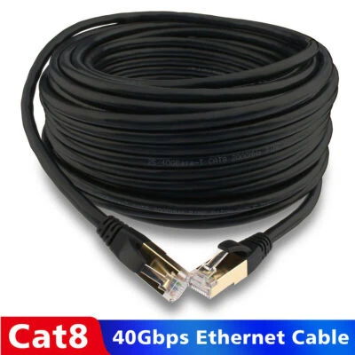 LONG Cord ONLY, [30FT 50FT 66FT] Cat8 Ethernet Cable Super-Speed RJ45 lan cord - Image 1 of 4