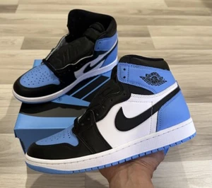 New Nike Air Jordan 1 Retro High OG Shoes UNC Toe Blue DZ5485-400 Men's Size 9.5 - Picture 1 of 8
