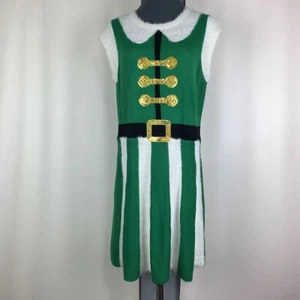 New Directions Sheath Dress Women PL Green Christmas Elf Knit Acrylic Pullover - Picture 1 of 12