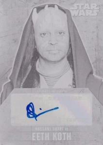 2016 Star Wars Evolution Hassani Shapi als Eeth Koth Autogramm Druckplatte - Bild 1 von 2