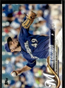 2018 Topps Series 2 Yovani Gallardo Milwaukee Brewers #458 4 Card Lot - Picture 1 of 2