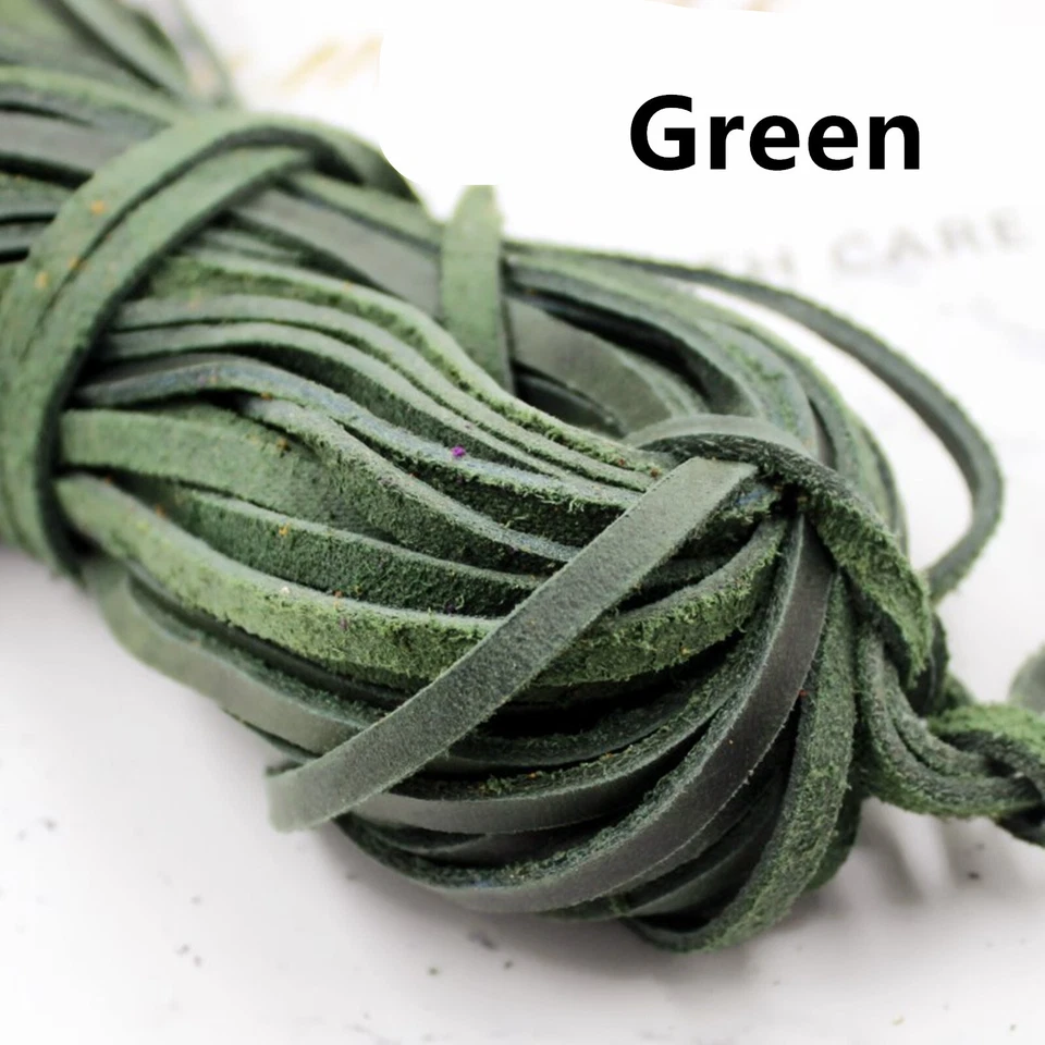 3 мм плоский корова из натуральной кожи высокого качества найти шнур струны кружева веревки ~ натуральный - Изображение 1 из 4