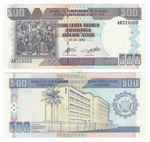 Burundi 500 francos 2003 P-38c sin circular - Imagen 1 de 1
