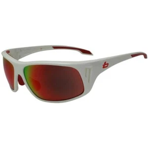 Bolle 11549 Rainer Shiny White Red Frame with Fire Mirror Lens Mens Sunglasses . - Picture 1 of 5