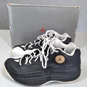 1997 NDS Size 9 Nike Jordan Team 1 Black White Sneakers 136003-101 W/ OG Box - Picture 1 of 15