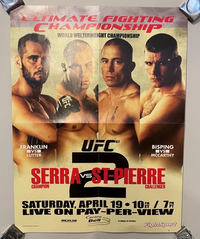 UFC 83 Serra v St-Pierre, Franklin Bisbing 16" x 21" Double sided Poster Cover