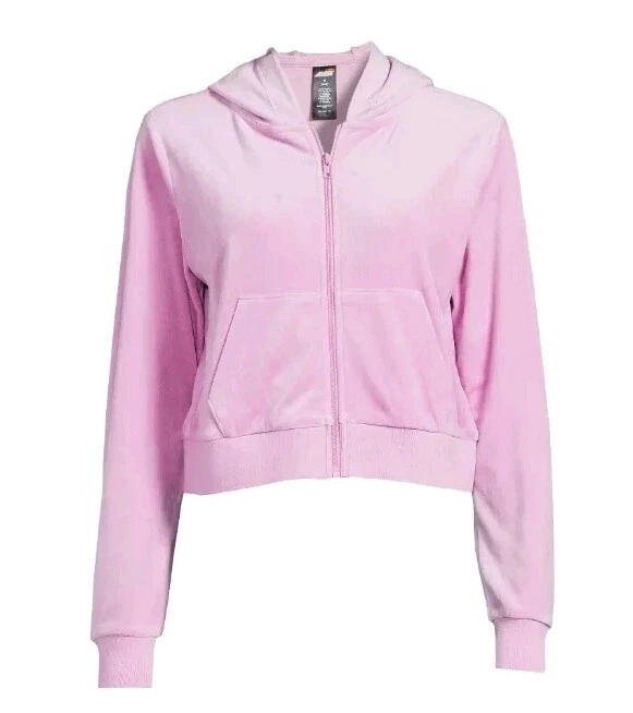 Avia Women’s Velour Cropped Athleisure Sweatshirt Zip Hoodie Size 3XL XXXL 22