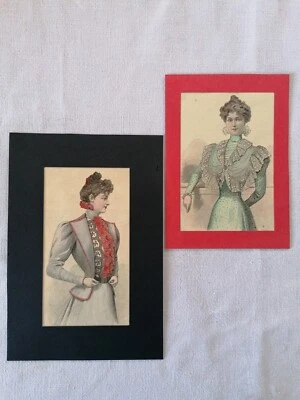 2 GRAVURES PROVENANT de "LA MODE ILLUSTREE" de 1898 N°36 (numéro 22) - Photo 1/2