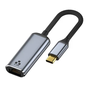 2500Mbps Type C to RJ45 Ethernet Adapter 10/100/1000M 2.5Gb USB Gigabit B - Picture 1 of 8