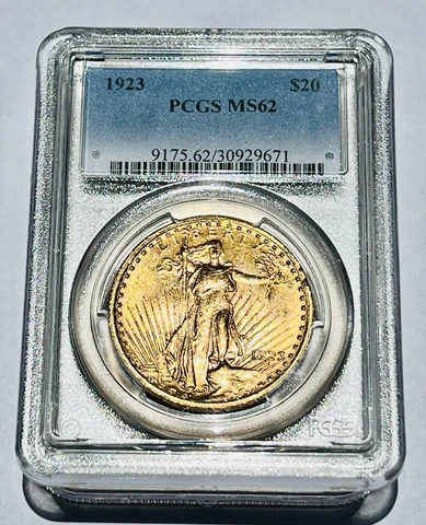 1923 US  MS62  $20.00 GOLD COIN MS62 FOR ONE COIN ONLY Cover