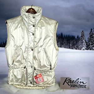 Vintage Kaelin Skiiing Finesse Womens Size 8 Insulated Ivory Zip Pockets - Picture 1 of 9