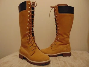 Timberland Premium 14 Inch Knee High Wheat Waterproof Leather Boot 3752R Size 7W - Bild 1 von 20