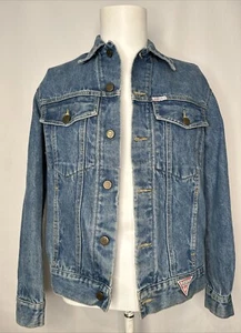 GUESS Vtg GEORGES MARCIANO Jean Jacket Men's SZ S USA - Picture 1 of 12