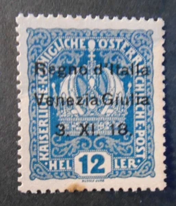 ITALIA,ITALY 1918 VENEZIA GIULIA F. Austria SVR Varietà ITALLA 12h. MNH** ss.5M - Imagen 1 de 2