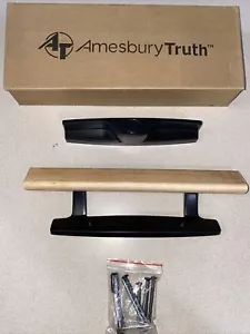 Juego de manijas de puerta corredera Amesbury, sin llave - madera y negro - Imagen 1 de 6