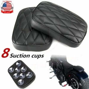 Asiento de pasajero trasero almohadilla pillion 8 ventosa para Harley Dyna Sportster Bobber - Imagen 1 de 12